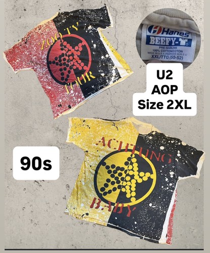 90s aop tour shirt - u2, size
